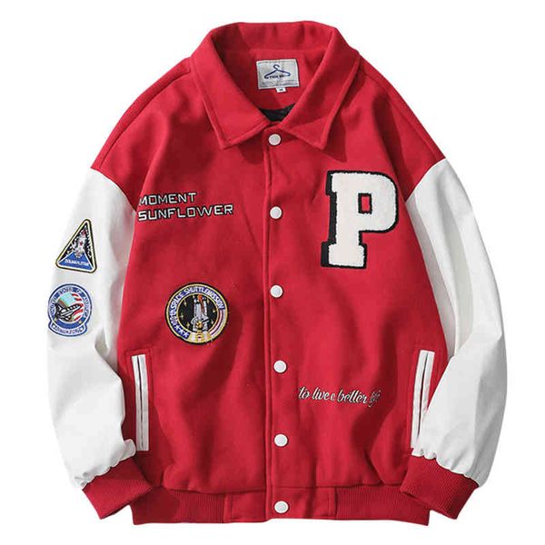 men's jackets college style single breasted spliced letter brand clothing bomber jacket men loose baseball uniform female winter coat k, Black;brown
men's jackets college style single breasted spliced letter brand clothing bomber jacket men loose baseball uniform female winter coat k, Black;brown