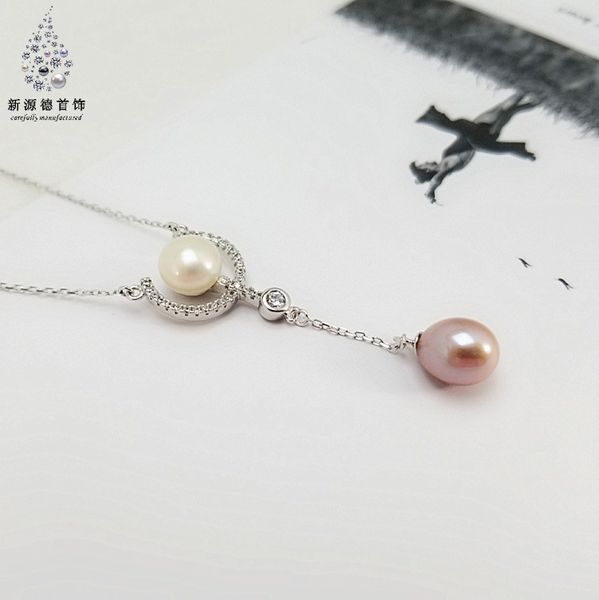 necklace xd070 freshwater pearl fashion style s925 silver clavicle chain 
necklace xd070 freshwater pearl fashion style s925 silver clavicle chain