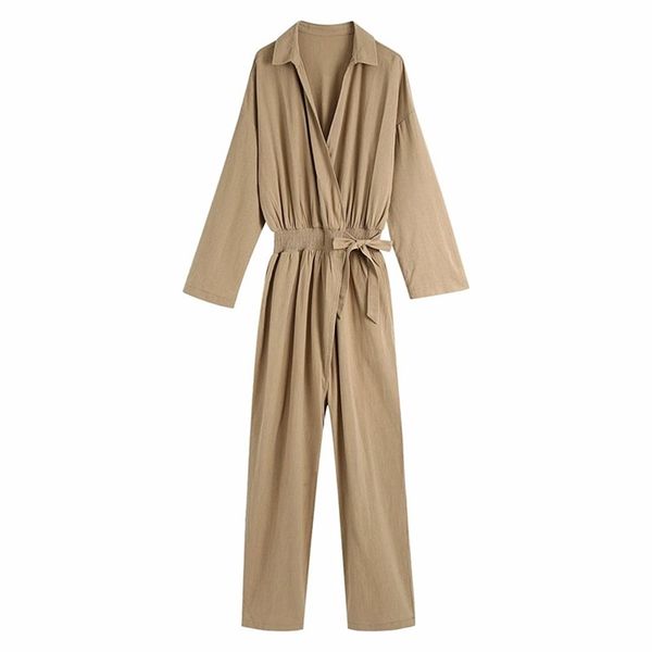women fashion simplicity khaki stripe lapel elasticity waist tie jumpsuit female hip pocket decoration rompers 210531, Black;white
women fashion simplicity khaki stripe lapel elasticity waist tie jumpsuit female hip pocket decoration rompers 210531, Black;white