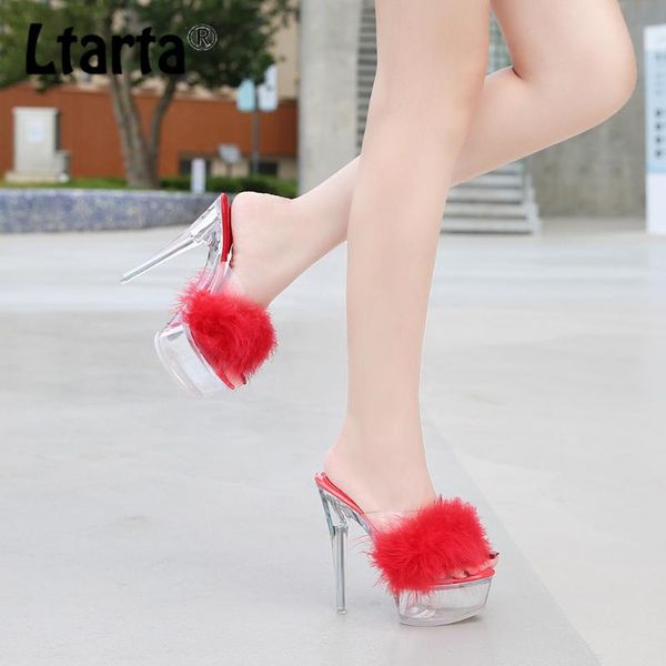 sandals ltarta summer plush high heels waterproof platform slippers transparent crystal banquet wedding shoes wz, Black
sandals ltarta summer plush high heels waterproof platform slippers transparent crystal banquet wedding shoes wz, Black