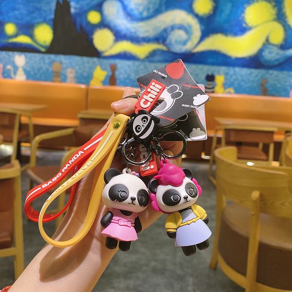 2021 fashion keychain babu panda chain cute panda doll car key bag pendant small gift, Silver
2021 fashion keychain babu panda chain cute panda doll car key bag pendant small gift, Silver