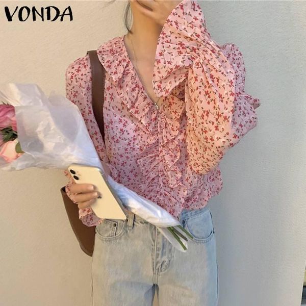 women's blouses & shirts plus size women vonda autumn long sleeve v neck vintage floral printed chiffon bohemian blusas femininas s-5xl, White
women's blouses & shirts plus size women vonda autumn long sleeve v neck vintage floral printed chiffon bohemian blusas femininas s-5xl, White