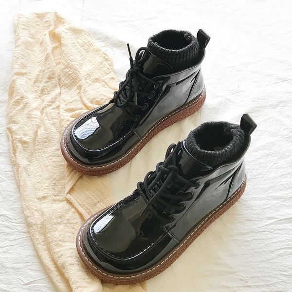 vintage platform plus velvet women's beautiful kawaii student japanese winter sweet lolita shoes shallows ankle boots puyx, Black
vintage platform plus velvet women's beautiful kawaii student japanese winter sweet lolita shoes shallows ankle boots puyx, Black