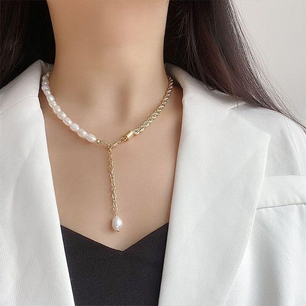 chains european and american pure handwork personality noble temperament natural baroque pearl necklace, Silver
chains european and american pure handwork personality noble temperament natural baroque pearl necklace, Silver