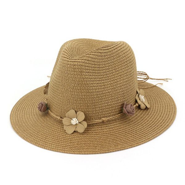 2021 new women handmade spring band floral elegant jazz caps outdoor beach casual sun protective summer straw hats 00pr, Blue;gray
2021 new women handmade spring band floral elegant jazz caps outdoor beach casual sun protective summer straw hats 00pr, Blue;gray