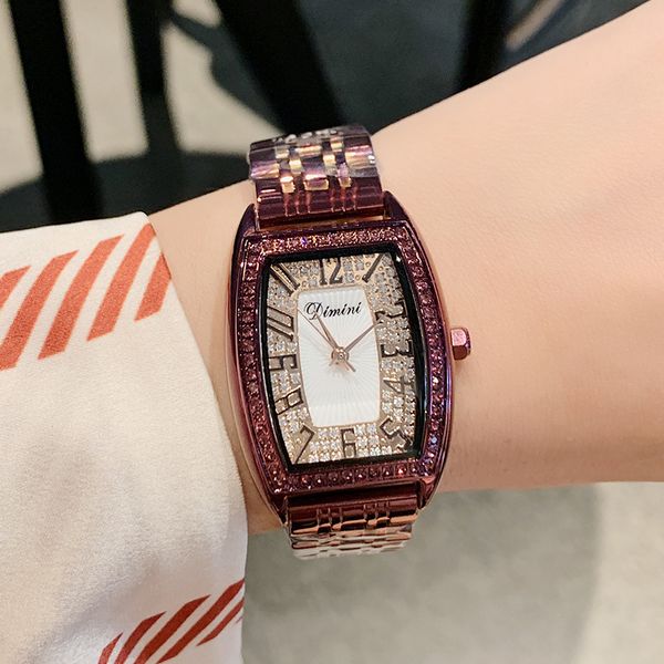 timini's new barrel shaped waterproof steel belt quartz rhine-stone fashion watch versatile women's watch, Slivery;brown
timini's new barrel shaped waterproof steel belt quartz rhine-stone fashion watch versatile women's watch, Slivery;brown