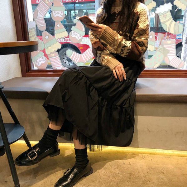 skirts women summer a-line pleated midi 2 layers mesh tulle womens fairy patchwork korean style loose all-match preppy trendy, Black
skirts women summer a-line pleated midi 2 layers mesh tulle womens fairy patchwork korean style loose all-match preppy trendy, Black