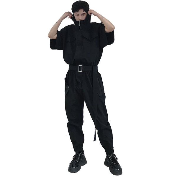 men's tracksuits men's vintage hooded short sleeve hip-hop jumpsuit street style cargo oversize leg cutoff pants, Gray
men's tracksuits men's vintage hooded short sleeve hip-hop jumpsuit street style cargo oversize leg cutoff pants, Gray