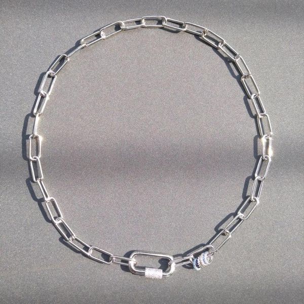 chains s925 pure silver 2021 platinum chain necklace round love women's interlocking lock fashion simple act the role
chains s925 pure silver 2021 platinum chain necklace round love women's interlocking lock fashion simple act the role