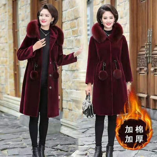 women's fur & faux winter women mink coat luxury long loose lapel overcoat thick warm plus size female plush coats, Black
women's fur & faux winter women mink coat luxury long loose lapel overcoat thick warm plus size female plush coats, Black