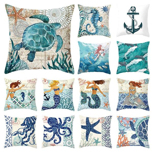 cushion/decorative pillow marine life pattern pillowcase polyester cushion cover 45x45 blue anchor decorative sofa cushions nordic home deco
cushion/decorative pillow marine life pattern pillowcase polyester cushion cover 45x45 blue anchor decorative sofa cushions nordic home deco