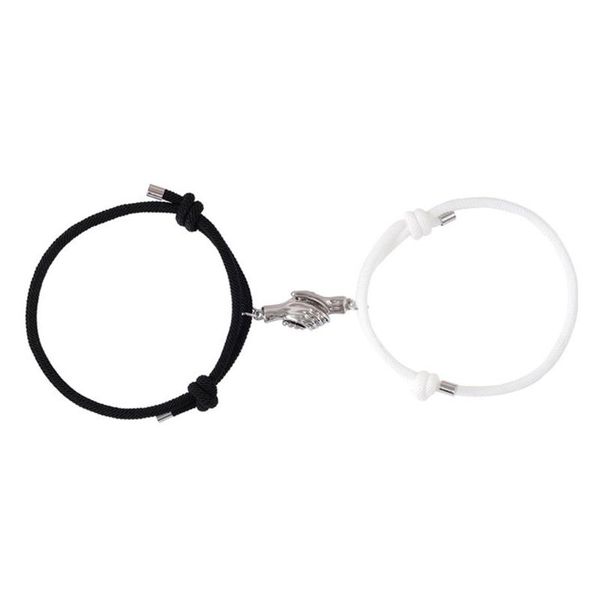 link, chain d0lc 2pcs hold hands magnetic couple bracelets lovers hand in pendant for women men fashion jewelry gift, Black
link, chain d0lc 2pcs hold hands magnetic couple bracelets lovers hand in pendant for women men fashion jewelry gift, Black
