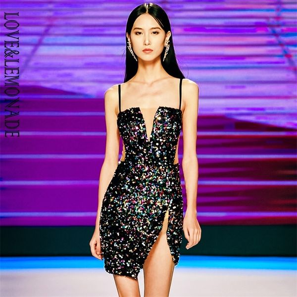 love & lemonade tube black cut out stretch sequin bodycon party mini dress lm82289 210309, Black;gray
love & lemonade tube black cut out stretch sequin bodycon party mini dress lm82289 210309, Black;gray