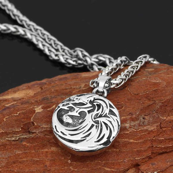 nordic myth stainless steel personality viking wolf head titanium steel pendant amulet necklace trend necklace, Silver
nordic myth stainless steel personality viking wolf head titanium steel pendant amulet necklace trend necklace, Silver