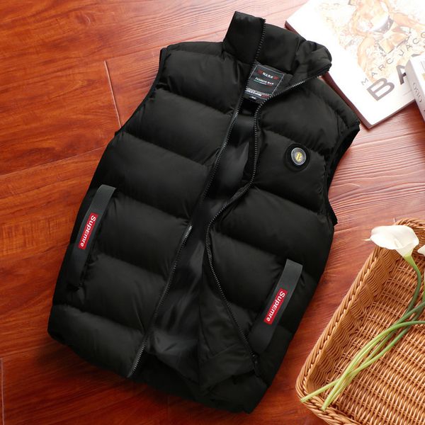 2021 autumn and winter down cotton warm vest men's korean slim fashion men, Black;white
2021 autumn and winter down cotton warm vest men's korean slim fashion men, Black;white