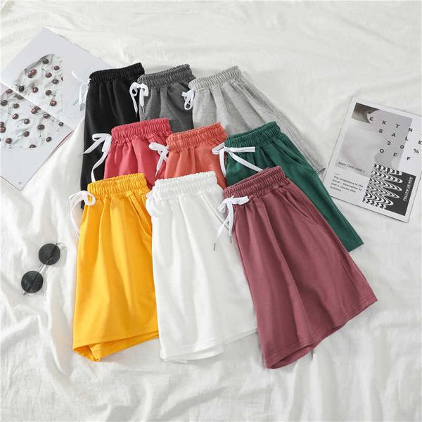 summer sports jogging shorts female solid loose candy color students wide legs fitness running casual 210531, White;black
summer sports jogging shorts female solid loose candy color students wide legs fitness running casual 210531, White;black