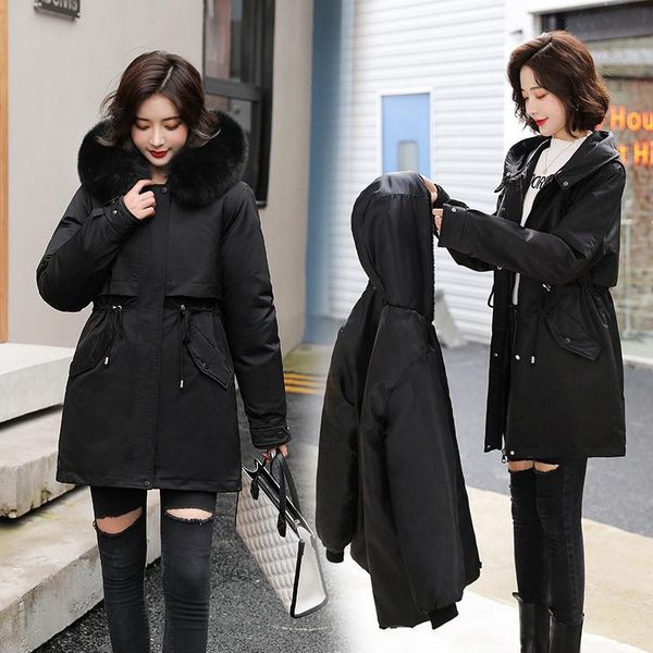 women's vests large fur collar mid-length pie to overcome 2021 winter self-cultivation detachable plush lining cotton jacket, Black;white
women's vests large fur collar mid-length pie to overcome 2021 winter self-cultivation detachable plush lining cotton jacket, Black;white