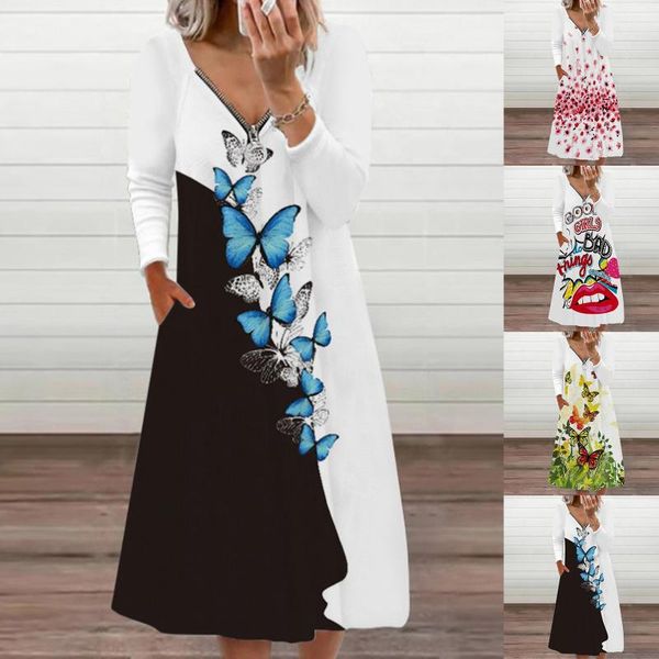 casual dresses women's flower print dress long sleeve hollow out v-neck strap open back zipper boho vestido female robe, Black;gray
casual dresses women's flower print dress long sleeve hollow out v-neck strap open back zipper boho vestido female robe, Black;gray