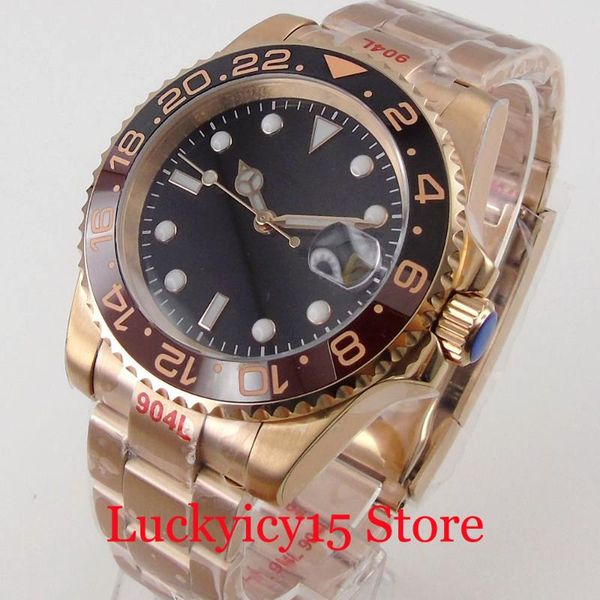 wristwatches nh35a miyota 8215 rose gold self winding men watch root beer insert glide lock oyster bracelet sapphire crystal, Slivery;brown
wristwatches nh35a miyota 8215 rose gold self winding men watch root beer insert glide lock oyster bracelet sapphire crystal, Slivery;brown