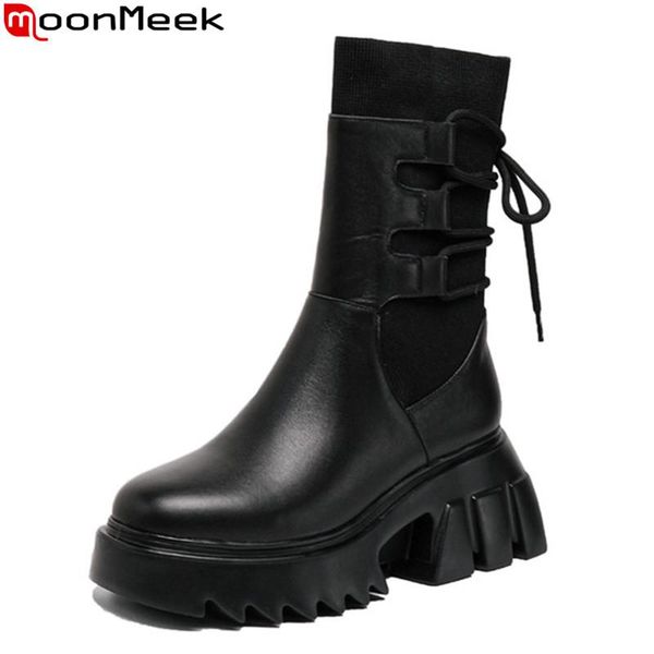 boots moonmeek 2021 genuine leather thick high heels square toe platform ankle autumn winter black color women
boots moonmeek 2021 genuine leather thick high heels square toe platform ankle autumn winter black color women