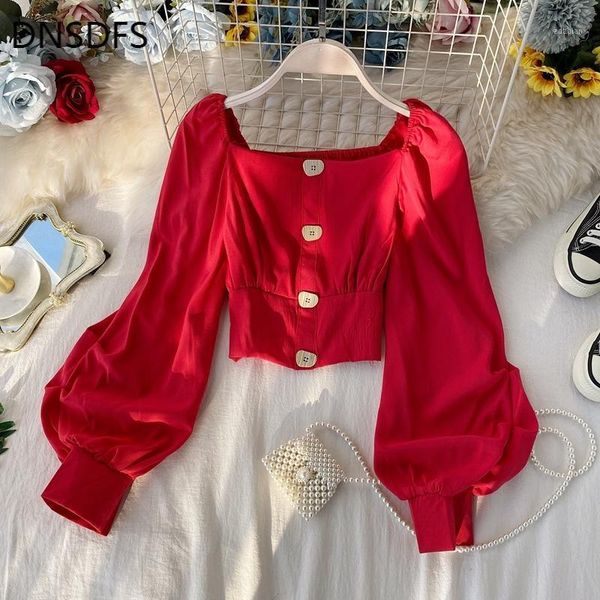 women's blouses & shirts french fairy fashion korean clothing square collar shirt women blouse retro puff sleeve elastic waist short pu, White
women's blouses & shirts french fairy fashion korean clothing square collar shirt women blouse retro puff sleeve elastic waist short pu, White