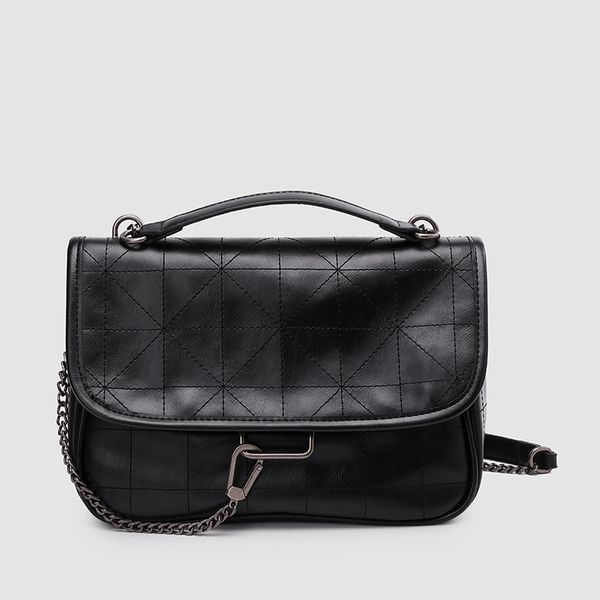 black versatile rock soft single shoulder messenger bags lingge chain wandering women's bag
black versatile rock soft single shoulder messenger bags lingge chain wandering women's bag