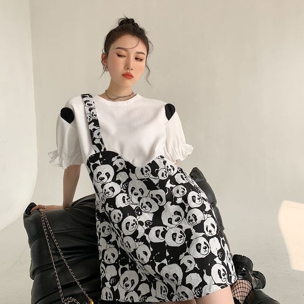 casual dresses panda patchwork kawaii t shirt women summer 2021 white short sleeve mini korean cute desinger qfe5, Black;gray
casual dresses panda patchwork kawaii t shirt women summer 2021 white short sleeve mini korean cute desinger qfe5, Black;gray