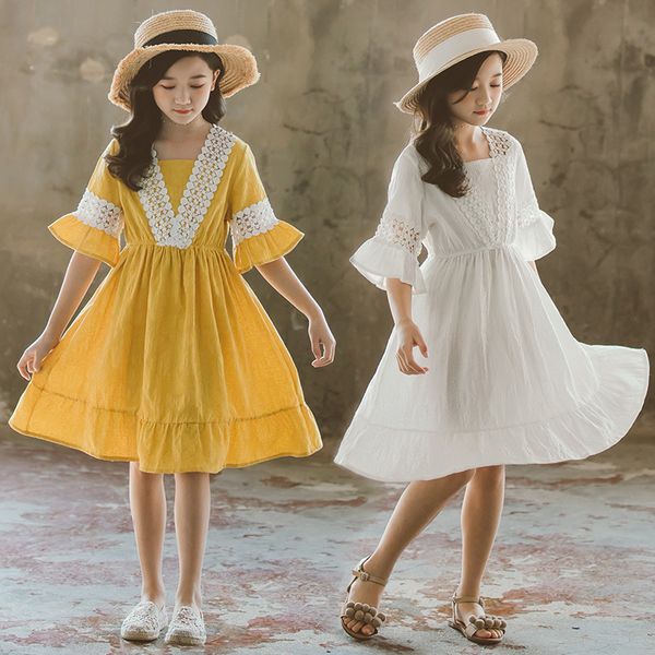 2020 summer dress flare sleeve lace princess dresses girls fashion hollow out baby girl dress kids mother daughter clothes, Red;yellow
2020 summer dress flare sleeve lace princess dresses girls fashion hollow out baby girl dress kids mother daughter clothes, Red;yellow