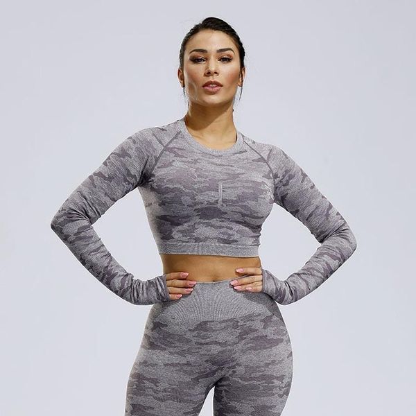 yoga outfits colorvalue camouflage seamless shirt long-sleeved workout for women quick drying fitness back hollow gym crop, White;red
yoga outfits colorvalue camouflage seamless shirt long-sleeved workout for women quick drying fitness back hollow gym crop, White;red