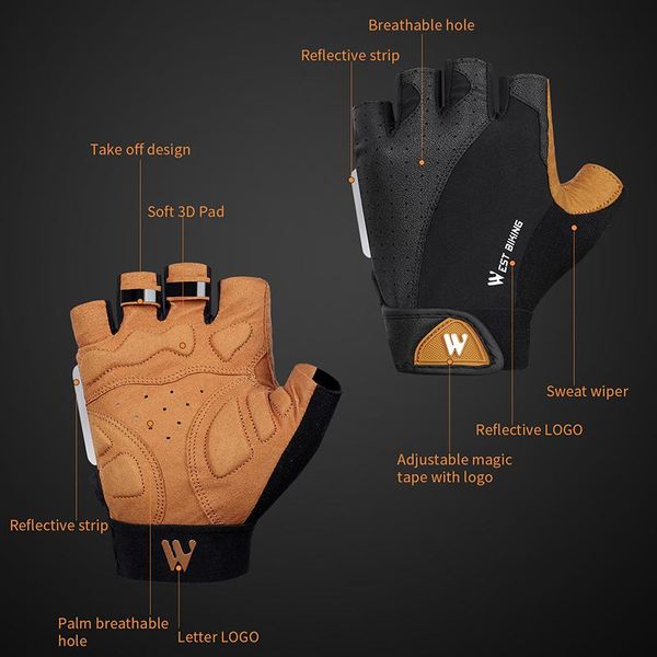 cycling gloves west biking summer shockproof bike outdoor sports hiking touchscreen full or half-finger bicycle, Black
cycling gloves west biking summer shockproof bike outdoor sports hiking touchscreen full or half-finger bicycle, Black