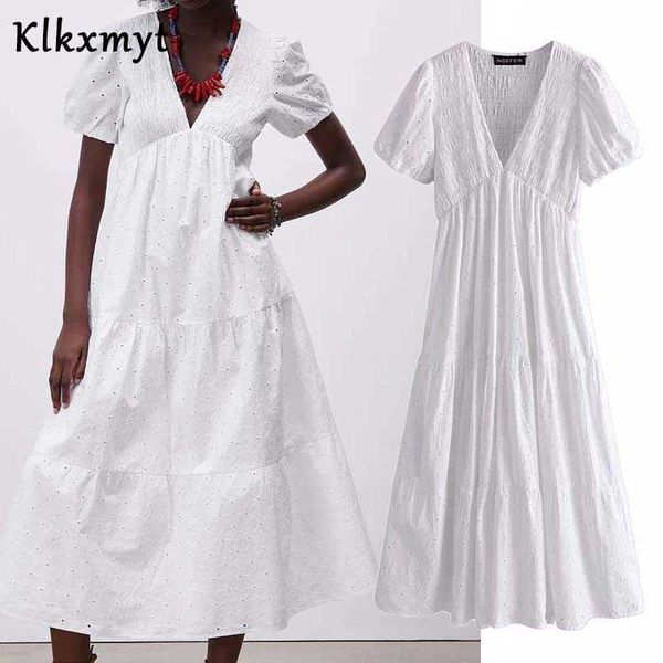 klkxmyt za summer dress women white cutwork embroidery v neck short puff sleeve midi woman ruffle casual es 210527, Black;gray
klkxmyt za summer dress women white cutwork embroidery v neck short puff sleeve midi woman ruffle casual es 210527, Black;gray