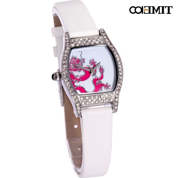new time100 ladies quartz watch dragon pattern tonneau diamond white leather strap dress watches for women's relogio feminino, Slivery;brown
new time100 ladies quartz watch dragon pattern tonneau diamond white leather strap dress watches for women's relogio feminino, Slivery;brown