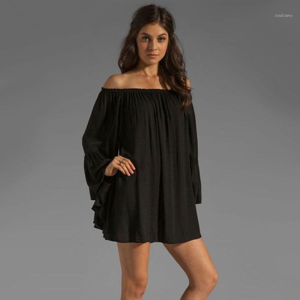 casual dresses est europe fashion women boho chiffon dress off the shoulder flare sleeve mini plus size s l xl, Black;gray
casual dresses est europe fashion women boho chiffon dress off the shoulder flare sleeve mini plus size s l xl, Black;gray
