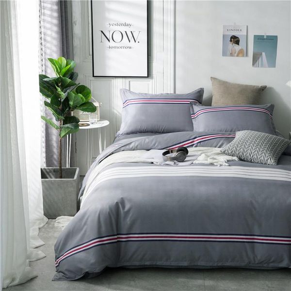 bedding sets homemade set, flat fabric with gray stripes, simple pillowcase, down quilt cover for boys and girls
bedding sets homemade set, flat fabric with gray stripes, simple pillowcase, down quilt cover for boys and girls
