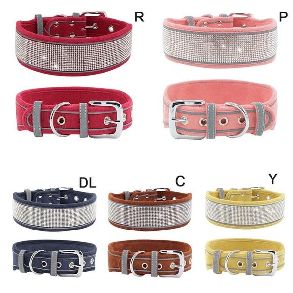 2021 new pet reflective collar rhinestone dog collar large and medium suede reflective dog
2021 new pet reflective collar rhinestone dog collar large and medium suede reflective dog