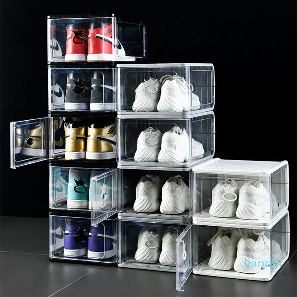 thicken clear plastic shoe box dustproof sport shoe storage box flip transparent sneaker boxes stackable boot organizer box black grey white, White;pink
thicken clear plastic shoe box dustproof sport shoe storage box flip transparent sneaker boxes stackable boot organizer box black grey white, White;pink