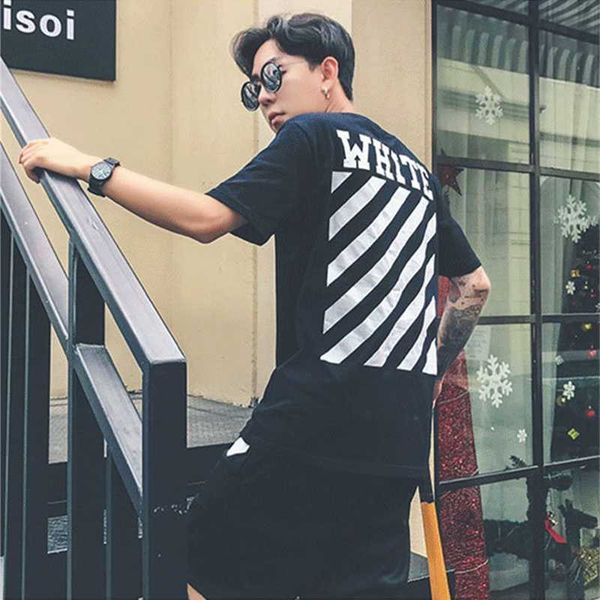 style fashion summer brand men's and women's star same off speed belt slash short sleeve t-shirt youth loose fit, White;black
style fashion summer brand men's and women's star same off speed belt slash short sleeve t-shirt youth loose fit, White;black