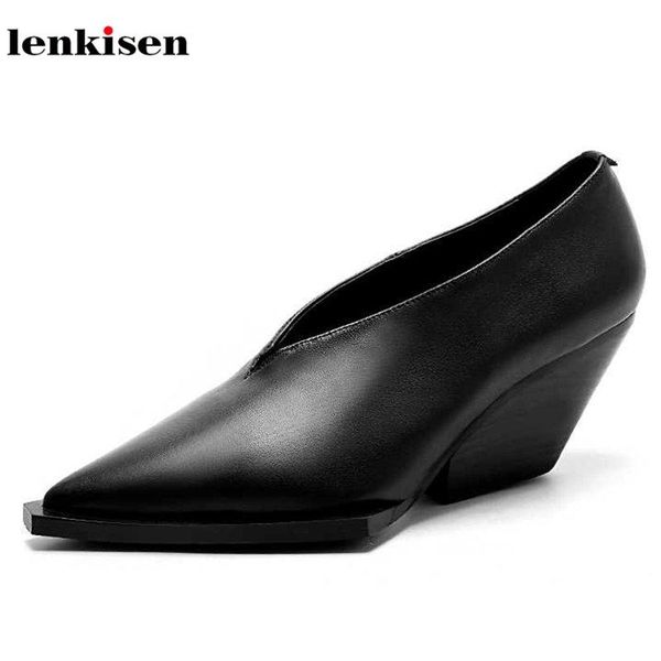 lenkisen 2021 cow leather pointed toe solid strange style women shoes simple basic streetwear high heels fashion cozy pumps l1a, Black
lenkisen 2021 cow leather pointed toe solid strange style women shoes simple basic streetwear high heels fashion cozy pumps l1a, Black