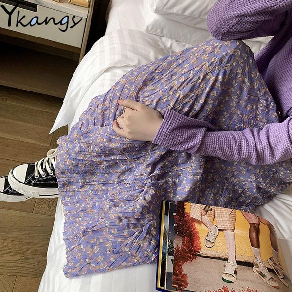 skirts vintage purple floral print a-line long pleated women summer chiffon korean skirt streetwear elastic waist midi, Black
skirts vintage purple floral print a-line long pleated women summer chiffon korean skirt streetwear elastic waist midi, Black