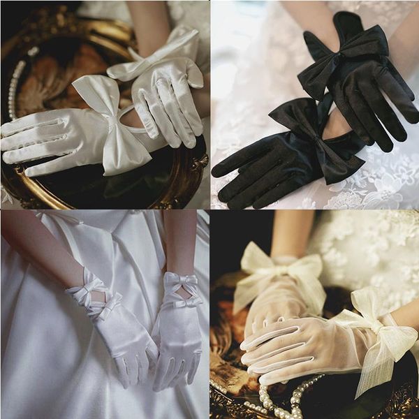five fingers gloves women short full bow wrist elegant white ivory satin bridal wedding accessories prom party dancing, Blue;gray
five fingers gloves women short full bow wrist elegant white ivory satin bridal wedding accessories prom party dancing, Blue;gray