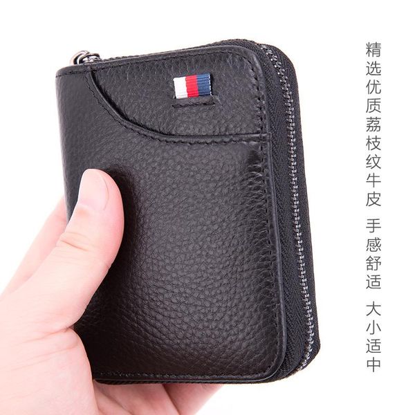 card holders rfid leather wallet short cowhide case anti-theft brush driver's license holder, Brown;gray
card holders rfid leather wallet short cowhide case anti-theft brush driver's license holder, Brown;gray