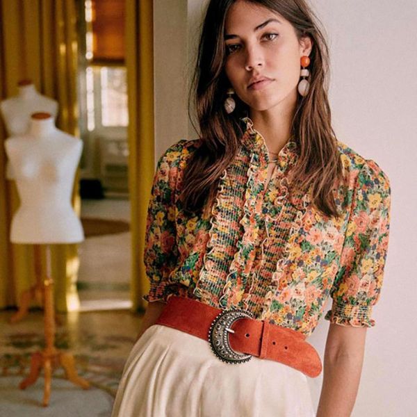 women's blouses & shirts dreamy flowers women ruffles floral print puff sleeve button blouse 2021 summer elegant tunic shirt mujer chem, White
women's blouses & shirts dreamy flowers women ruffles floral print puff sleeve button blouse 2021 summer elegant tunic shirt mujer chem, White