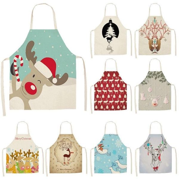 aprons 1pc lovely deer christmas kitchen apron for woman pinafore cotton linen 55x68cm home cooking baking cleaning bibs
aprons 1pc lovely deer christmas kitchen apron for woman pinafore cotton linen 55x68cm home cooking baking cleaning bibs