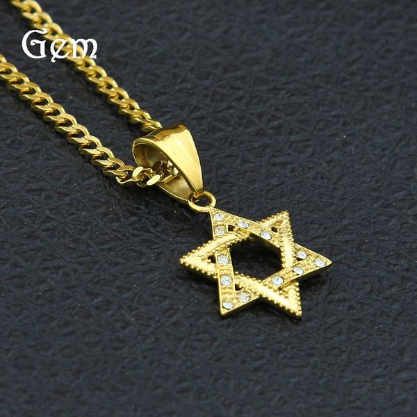 hip hop stainless steel diamond vacuum plating color preserving gold plating mini david star pendant hiphop pendant, Silver
hip hop stainless steel diamond vacuum plating color preserving gold plating mini david star pendant hiphop pendant, Silver