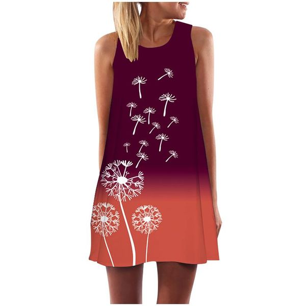 casual dresses summer for women loose dandelion printed round neck sleeveless party dress beach ladies sundress sukienka, Black;gray
casual dresses summer for women loose dandelion printed round neck sleeveless party dress beach ladies sundress sukienka, Black;gray