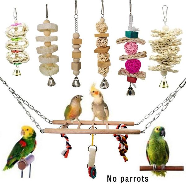 small animal supplies 7pcs/set creative combination parrot toy pet bite fun bird cage accessories
small animal supplies 7pcs/set creative combination parrot toy pet bite fun bird cage accessories