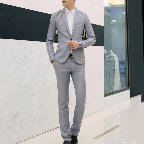 men's suits & blazers solid color suit long-sleeved lapel jacket, White;black
men's suits & blazers solid color suit long-sleeved lapel jacket, White;black
