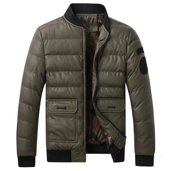 men's winter down jacket ,slim warm men's leather solid color coat, s,down, Black
men's winter down jacket ,slim warm men's leather solid color coat, s,down, Black