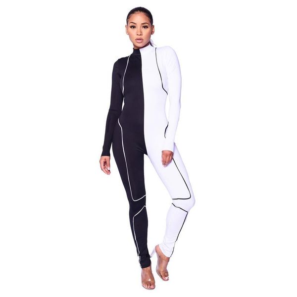 women's jumpsuits & rompers fashion patchwork women jumpsuit skinny casual sporty romper bodysuit female playsuit femme, Black;white
women's jumpsuits & rompers fashion patchwork women jumpsuit skinny casual sporty romper bodysuit female playsuit femme, Black;white