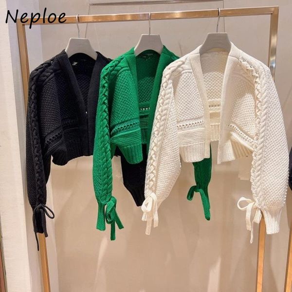 women's knits & tees neploe 2021 autumn winter women sweaters loose long sleeve bandage short knitted cardigan solid japanese warm oute, White
women's knits & tees neploe 2021 autumn winter women sweaters loose long sleeve bandage short knitted cardigan solid japanese warm oute, White